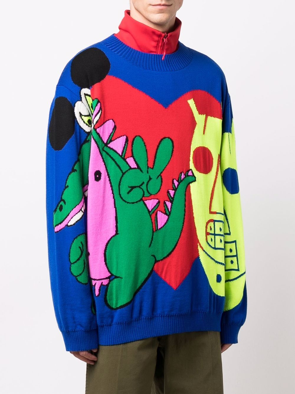 фото Walter van beirendonck cartoon-intarsia crew-neck jumper