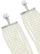 Kenneth Jay Lane pearl-fringes drop earrings