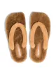 Amina Muaddi Yoon shearling 35mm flatform sandals