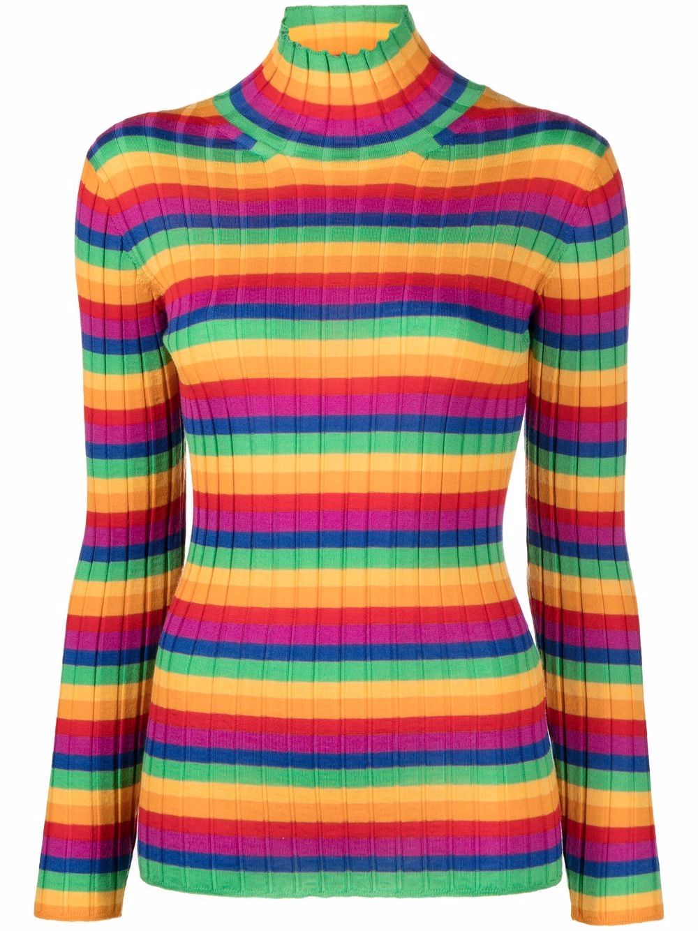 фото Mila schon all ribbed rainbow-striped cashmere jumper