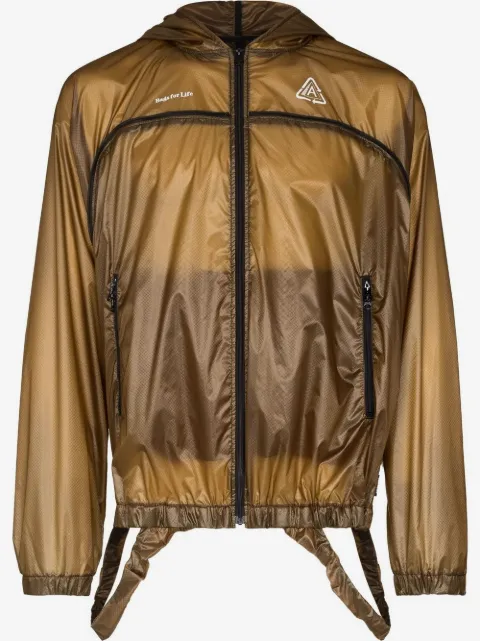 Undercover logo-print hooded performance jacket