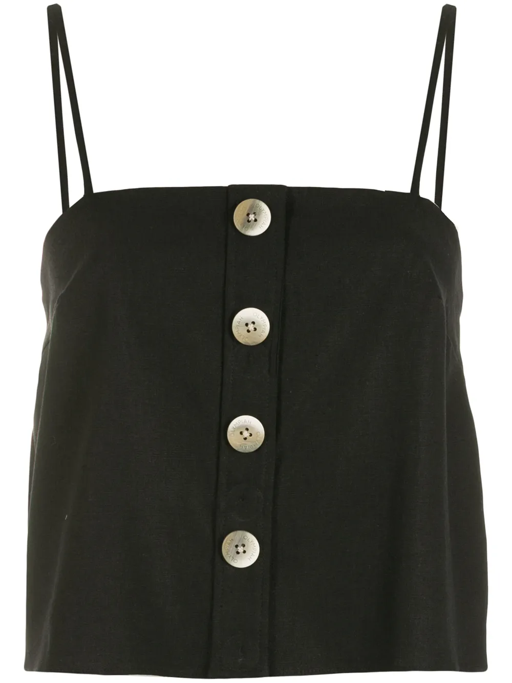 

Olympiah blusa sin mangas con botones - Negro