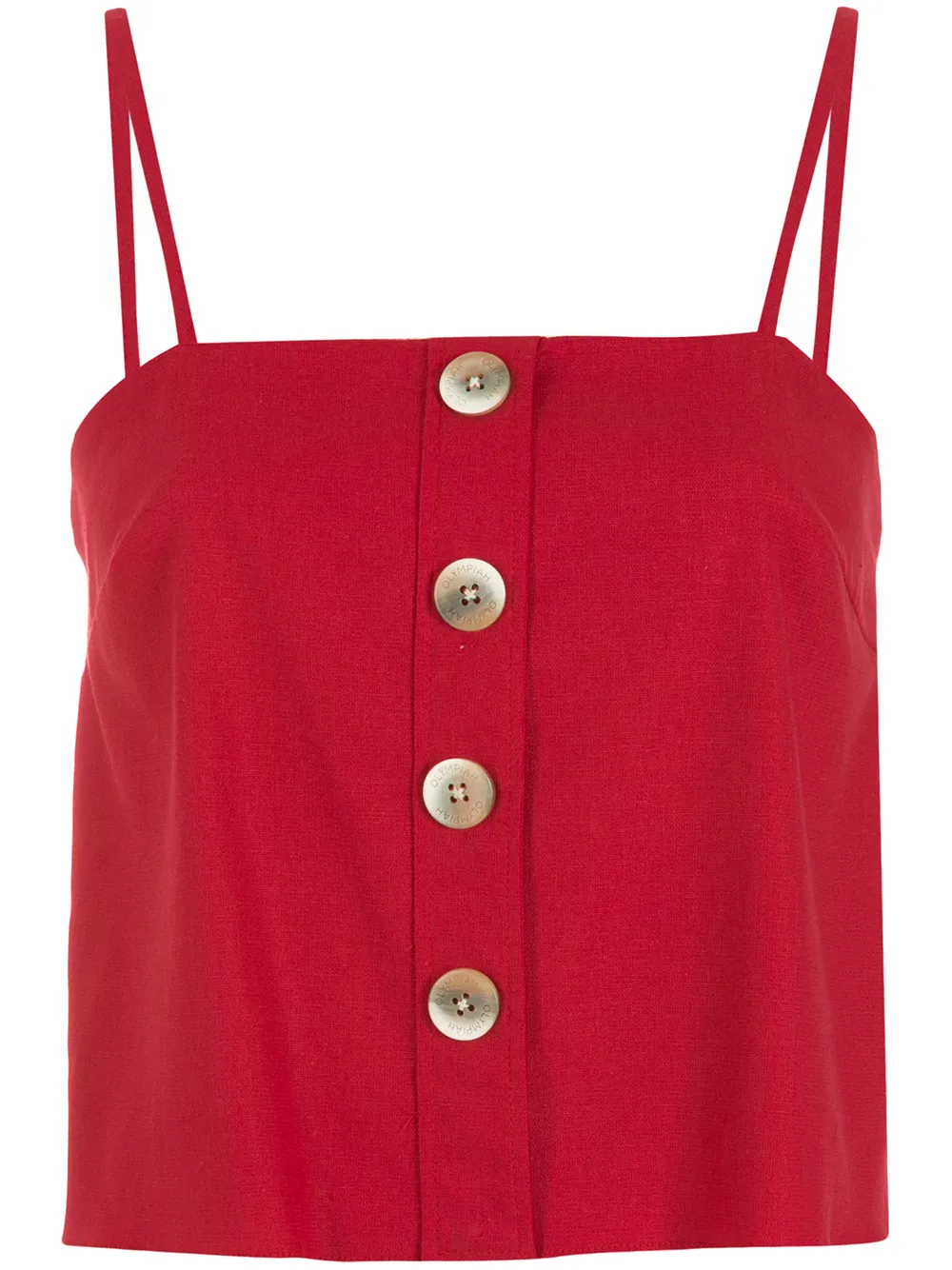 

Olympiah blusa sin mangas con botones - Rojo