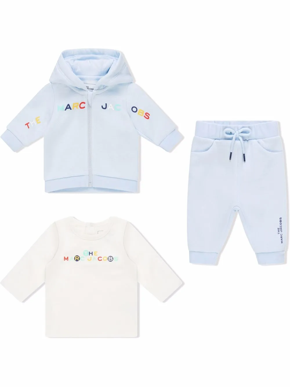 

Marc Jacobs Kids traje deportivo con logo estampado - Azul