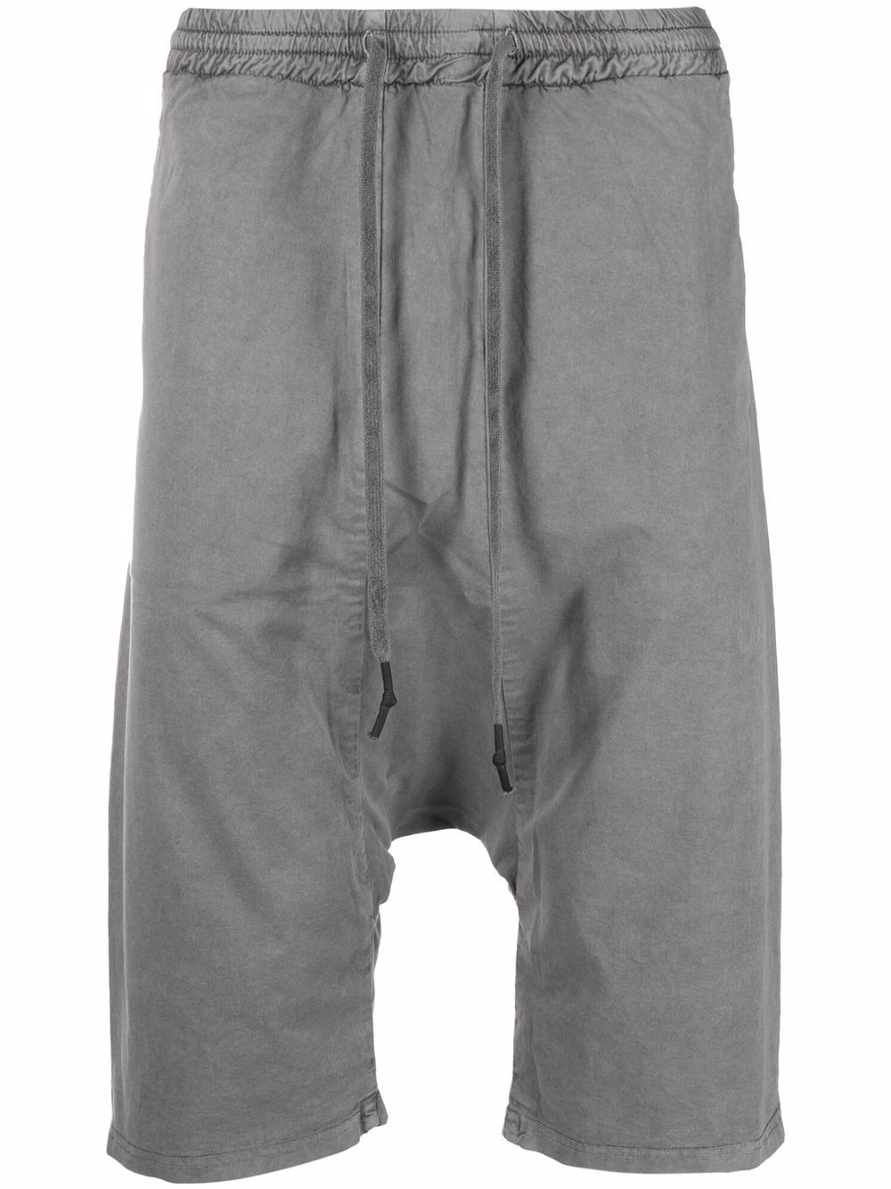 

11 By Boris Bidjan Saberi drop-crotch cotton shorts - Grey