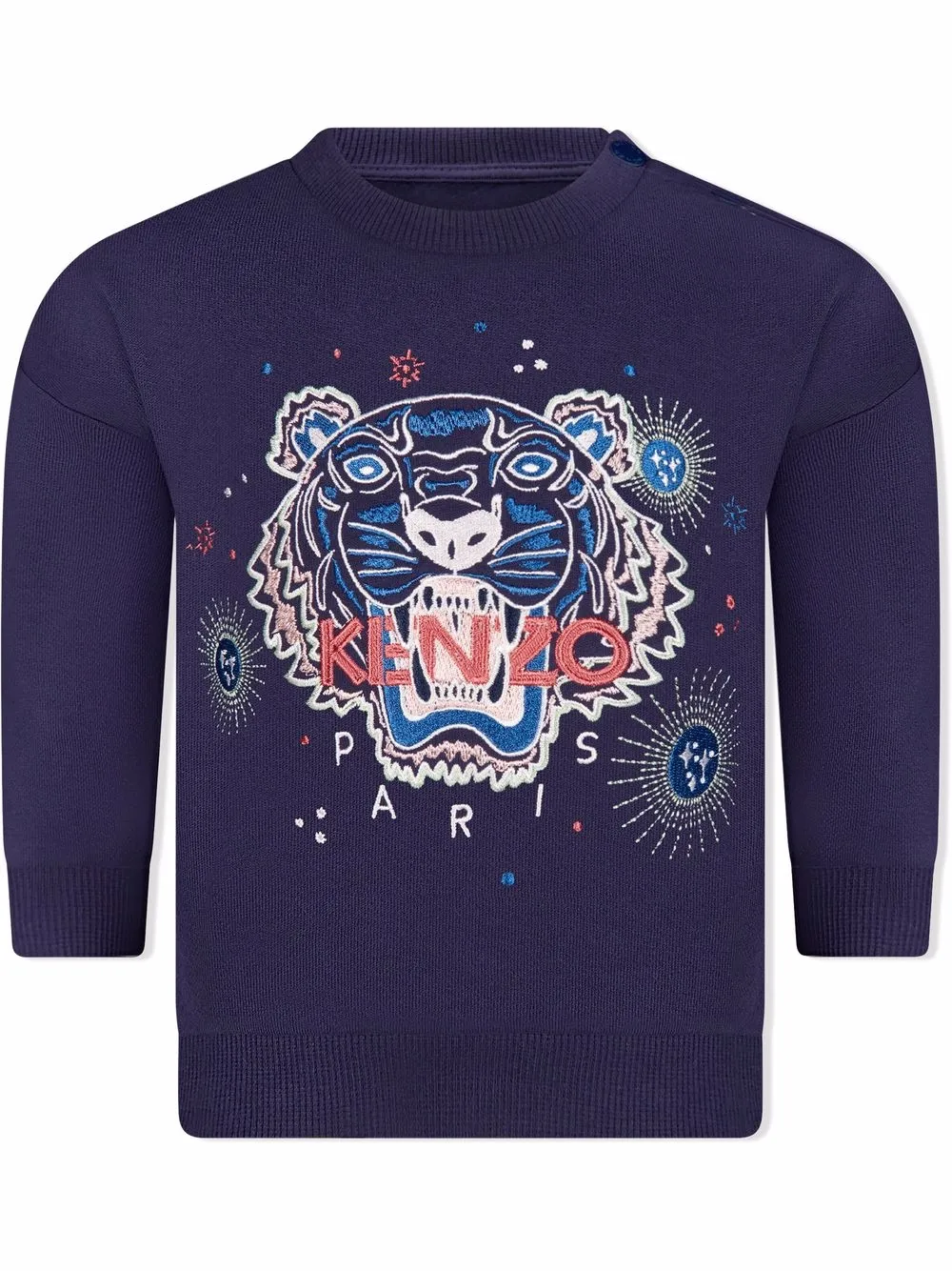 фото Kenzo kids толстовка с вышивкой tiger