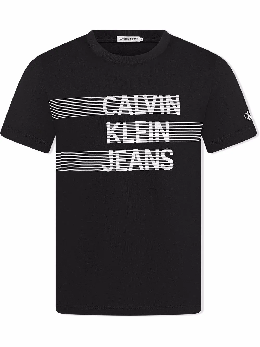 Calvin Klein Kids logo-print organic cotton T-shirt - Black