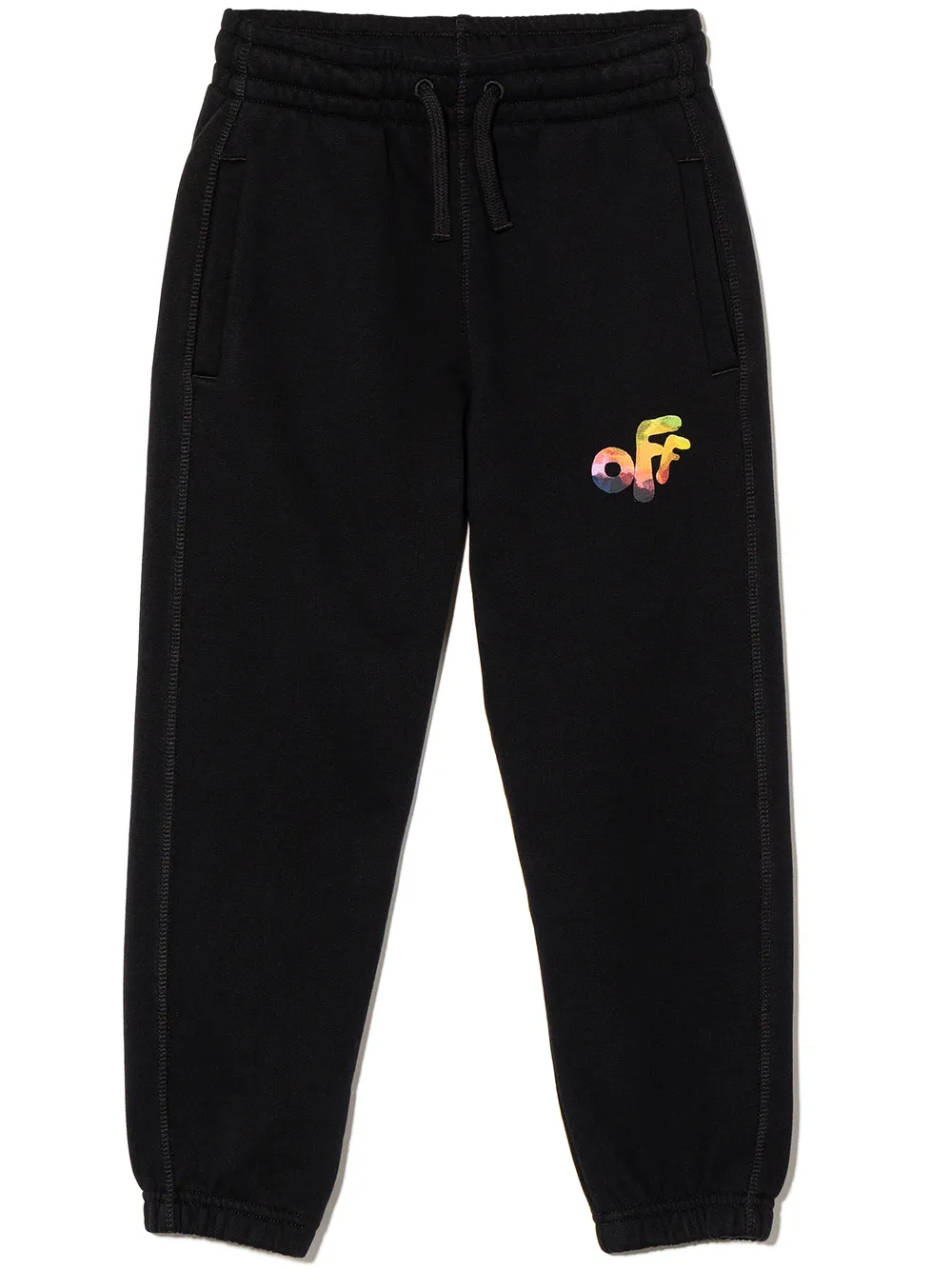 

Off-White Kids Diag-print track pants - Black