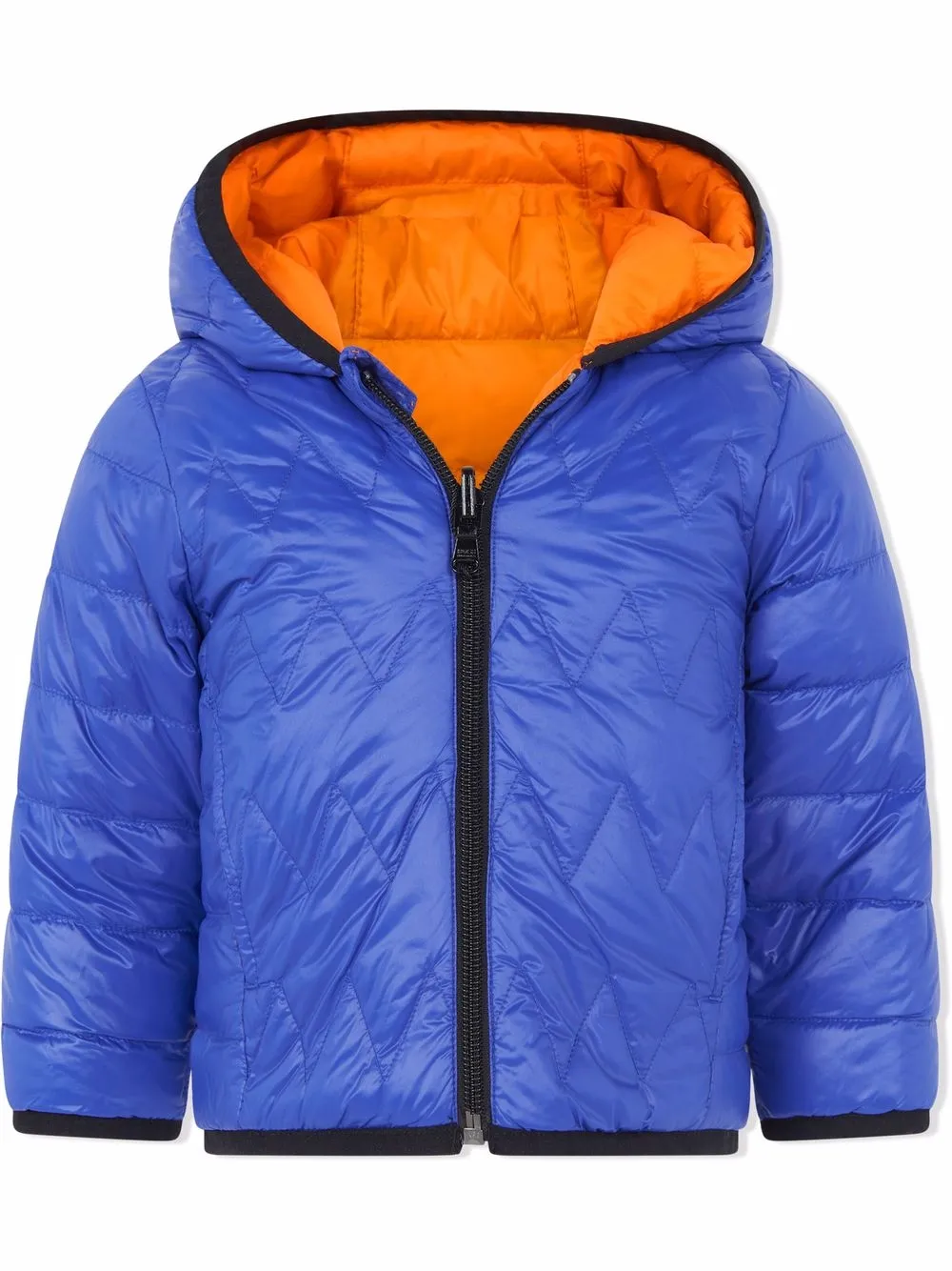 BOSS Kidswear chamarra capitonada reversible - Azul