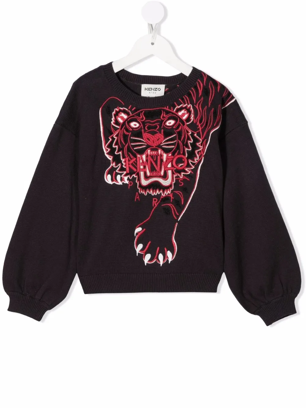 

Kenzo Kids suéter con logo bordado - Gris