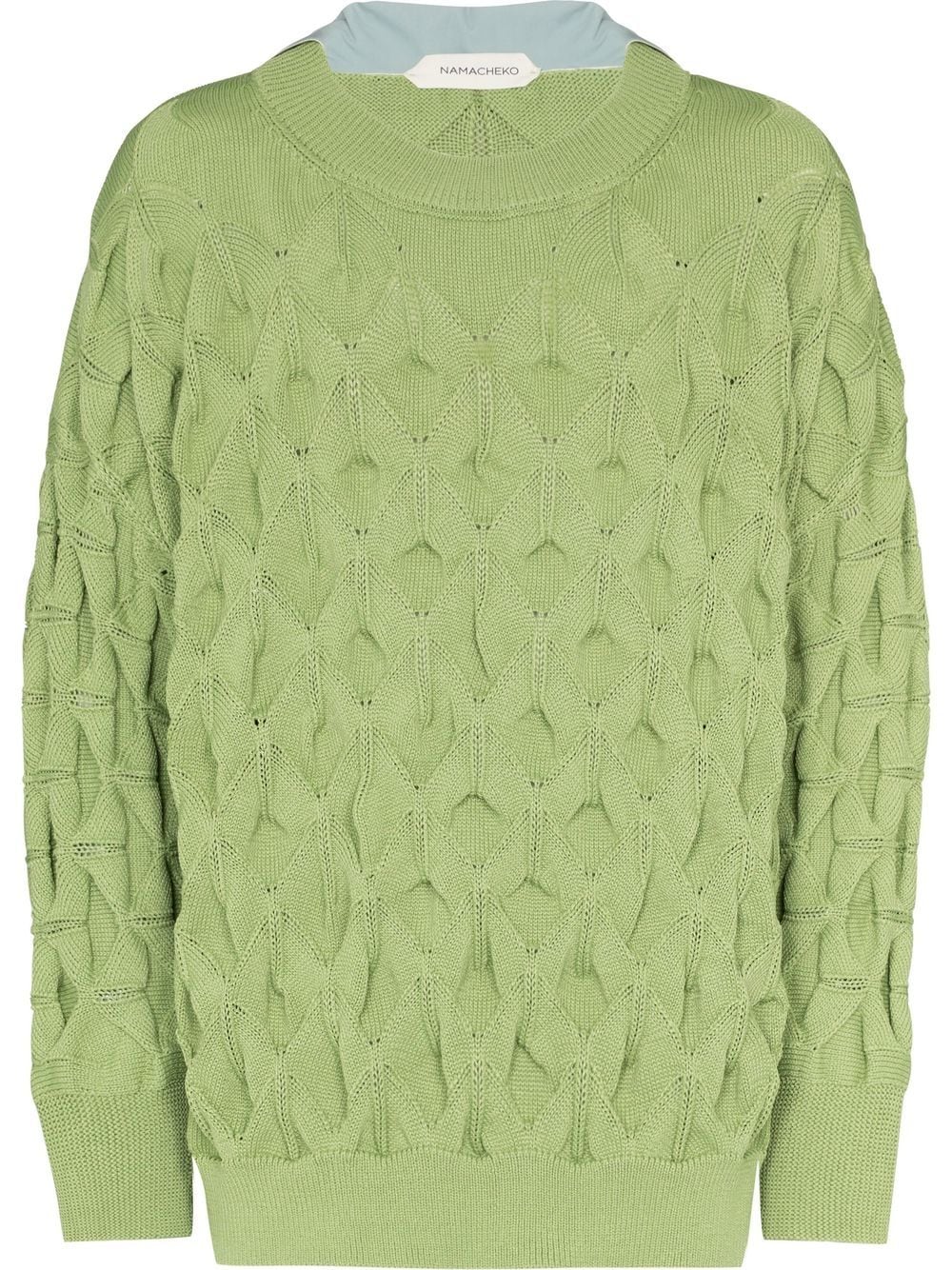 売れ筋ランキングも NAMACHEKO Cape-detail Open - open-knit Sweater 