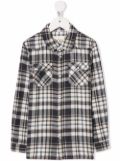 Douuod Kids plaid-check print shirt - Neutrals