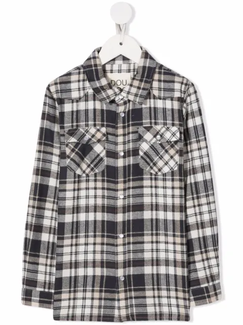 Douuod Kids Camisa com estampa xadrez