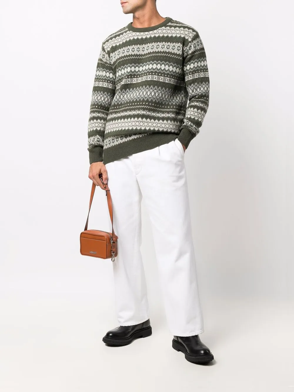 Barbour Trui met geometrische print - Groen