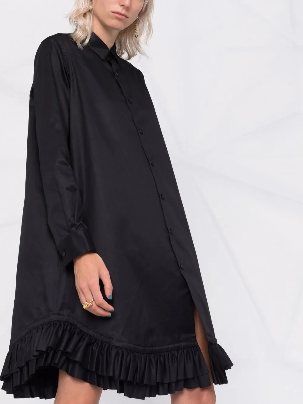 фото Comme des garçons noir kei ninomiya платье-рубашка с оборками