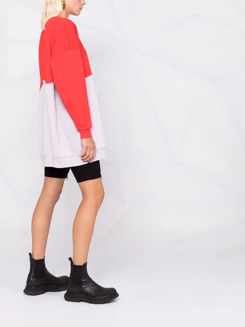 фото Ganni толстовка с контрастной вставкой