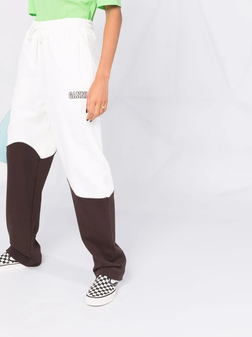 фото Ganni спортивные брюки из органического хлопка