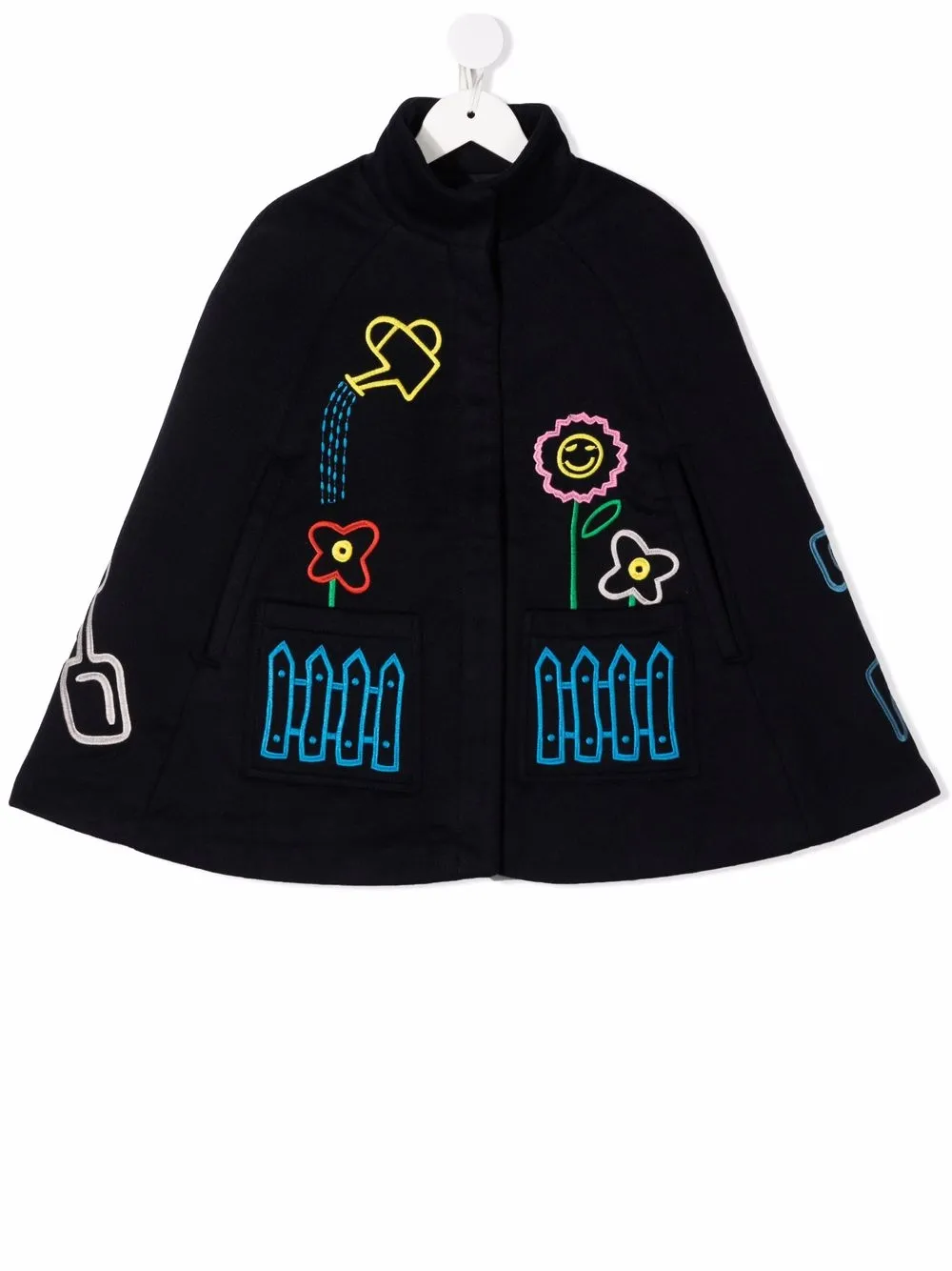 

Stella McCartney Kids capa con estampado gráfico - Azul