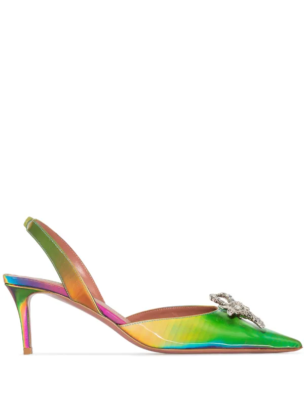 Amina Muaddi Rosie 60mm Leather Pumps 