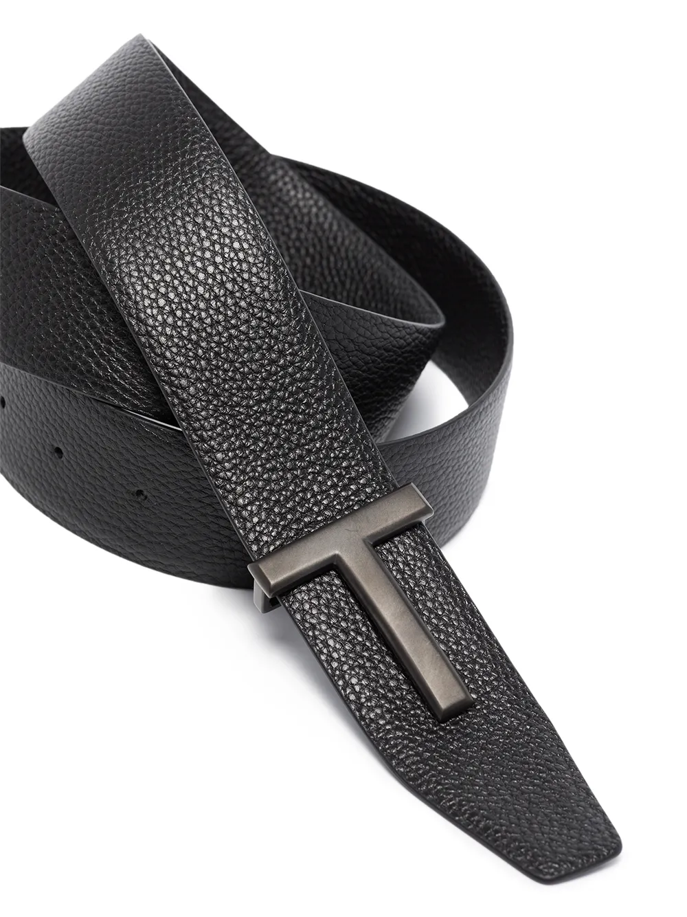 TOM FORD T logo-buckle Reversible Leather Belt - Farfetch