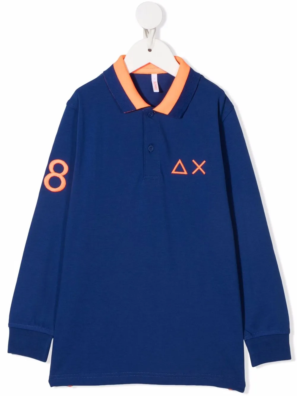 Sun 68 playera tipo polo con logo bordado - Azul
