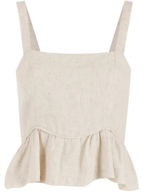 Olympiah Belize peplum cropped top