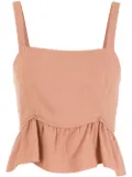 Olympiah Belize peplum cropped top - Neutrals