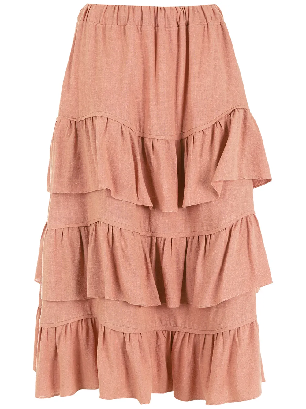 

Olympiah tiered-ruffle skirt - Brown