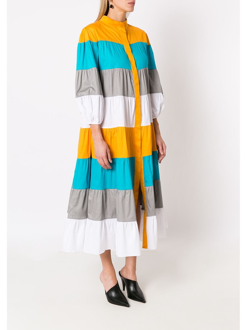 Shop Olympiah Stripe-pattern Shirt Dress In Multicolour