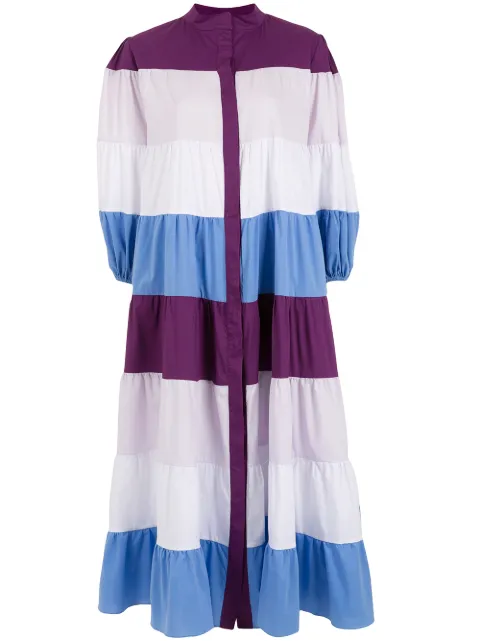 Olympiah stripe-pattern shirt dress