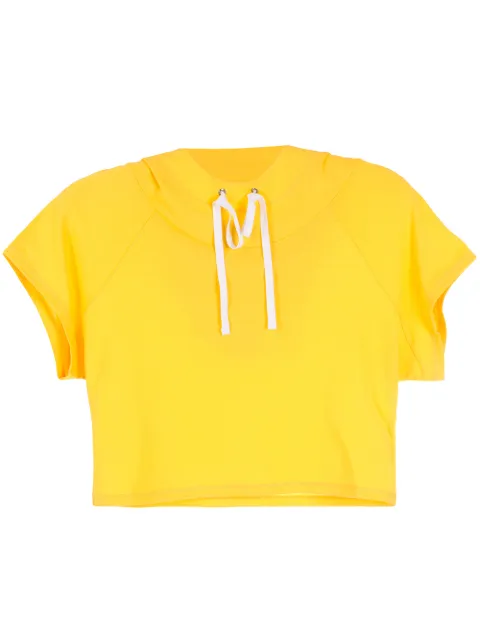 Gloria Coelho cropped T-shirt hoodie