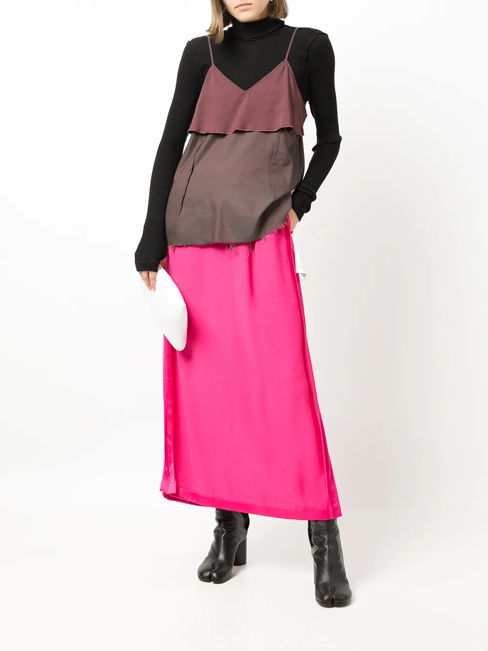 MM6 Maison Margiela High waist maxi-rok - Roze