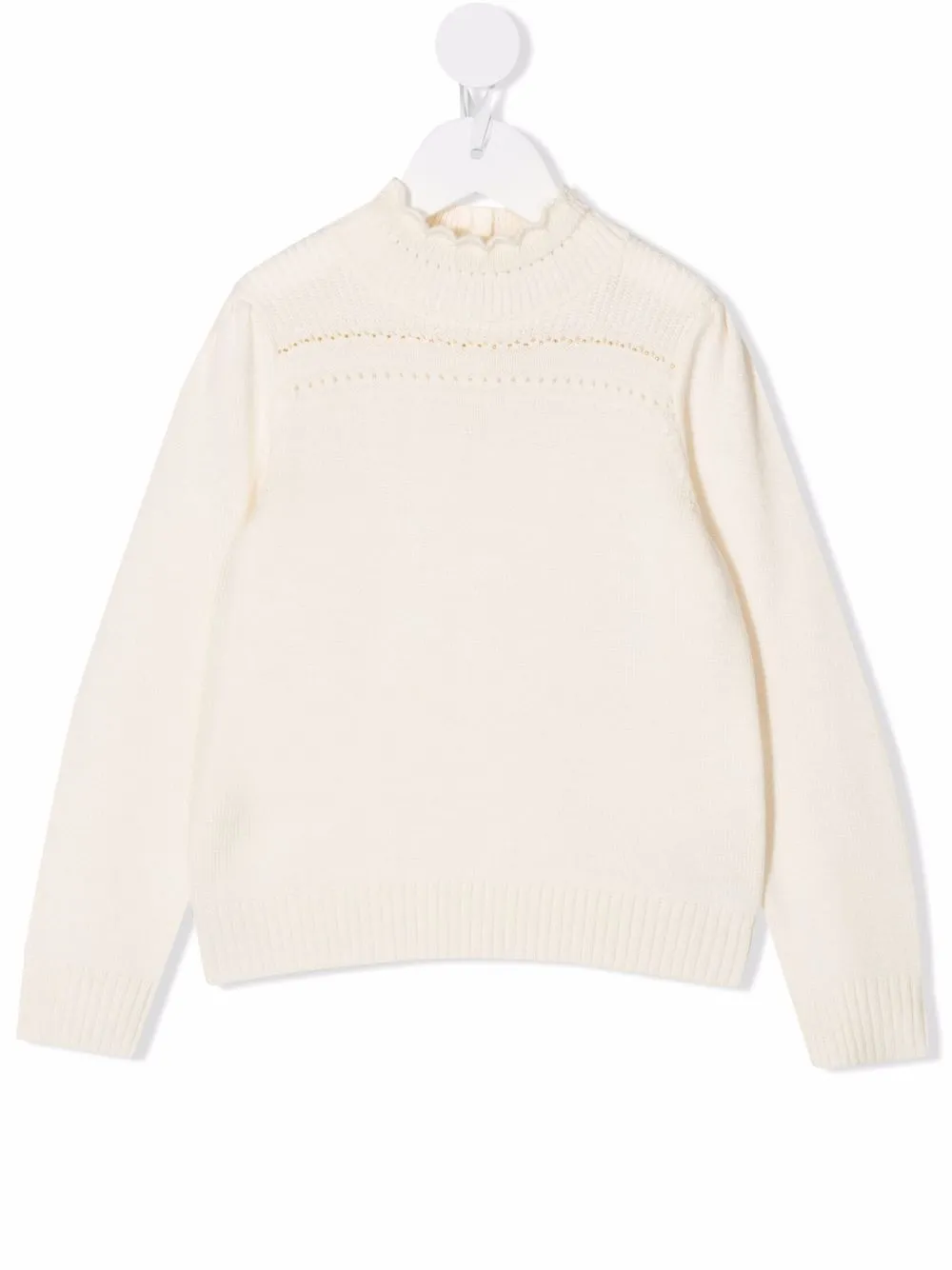 

Bonpoint high neck knit jumper - White