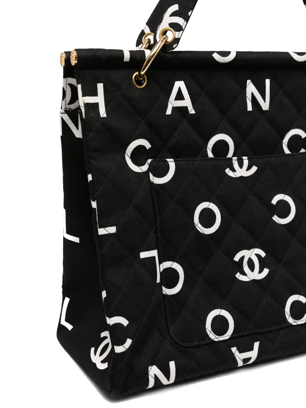 CHANEL Pre-Owned 1997 CC Icon Tote Bag | Black | FARFETCH AO