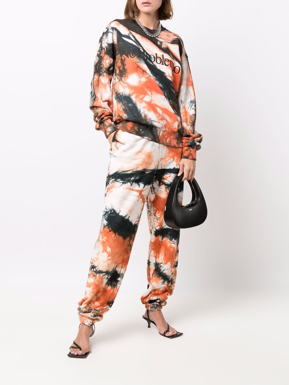 Shop Aries No Problemo Tie-dye Track Pants In Orange