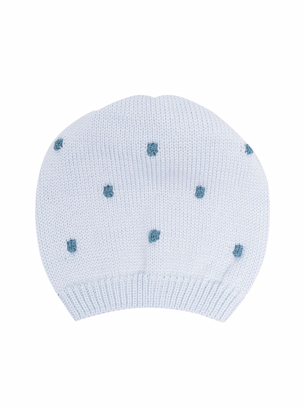 фото Little bear dot-pattern virgin-wool beanie