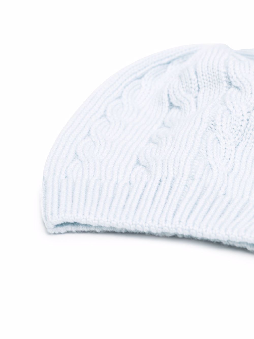 фото Little bear cable-knit virgin-wool beanie