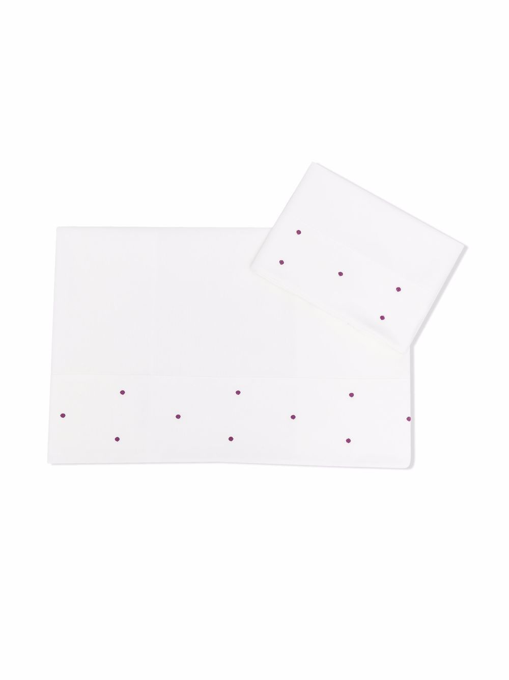 фото Little bear polka dot-embroidered sheet set