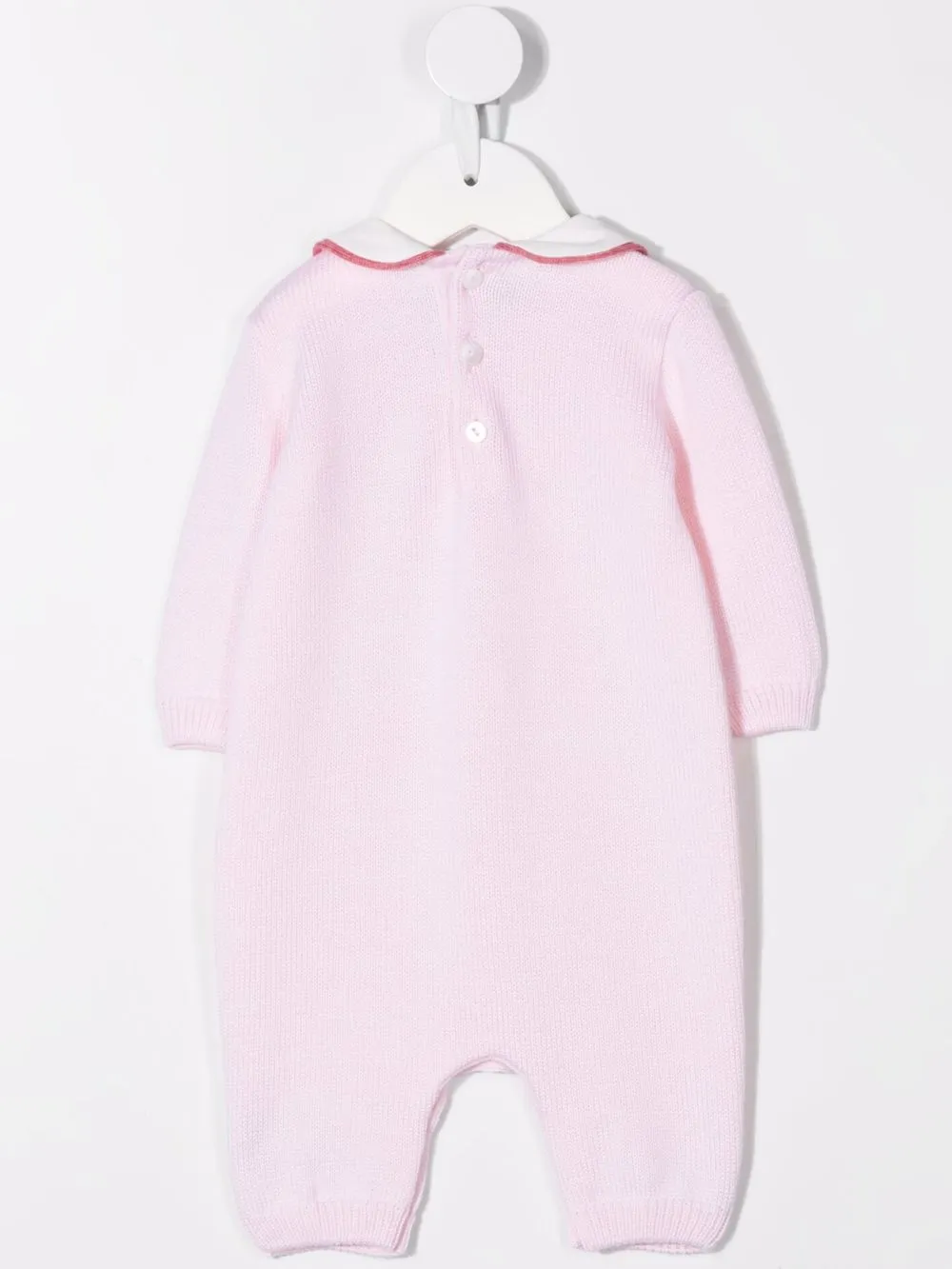  Little Bear Knitted Spotted Romper - Pink 
