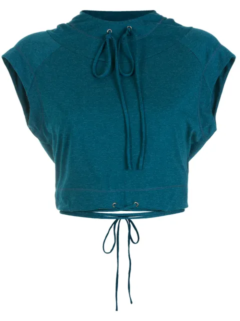 Gloria Coelho cropped hooded top