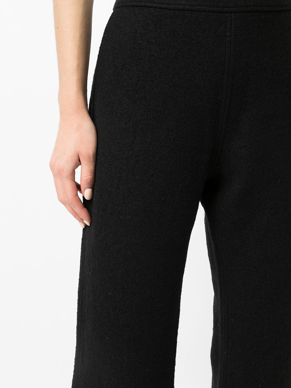 Shop Jil Sander Mid-rise Flared Trousers In Black