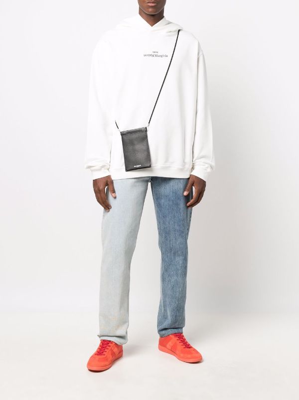 Maison Margiela Upside Down Logo-Print Hoodie