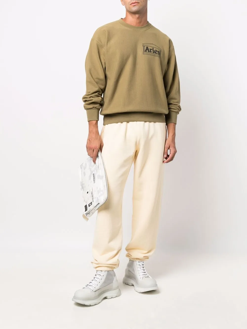 Aries Temple logo-print cotton sweatshirt - FARFETCH Aries Temple logo-print Cotton Sweatshirt - Farfetch