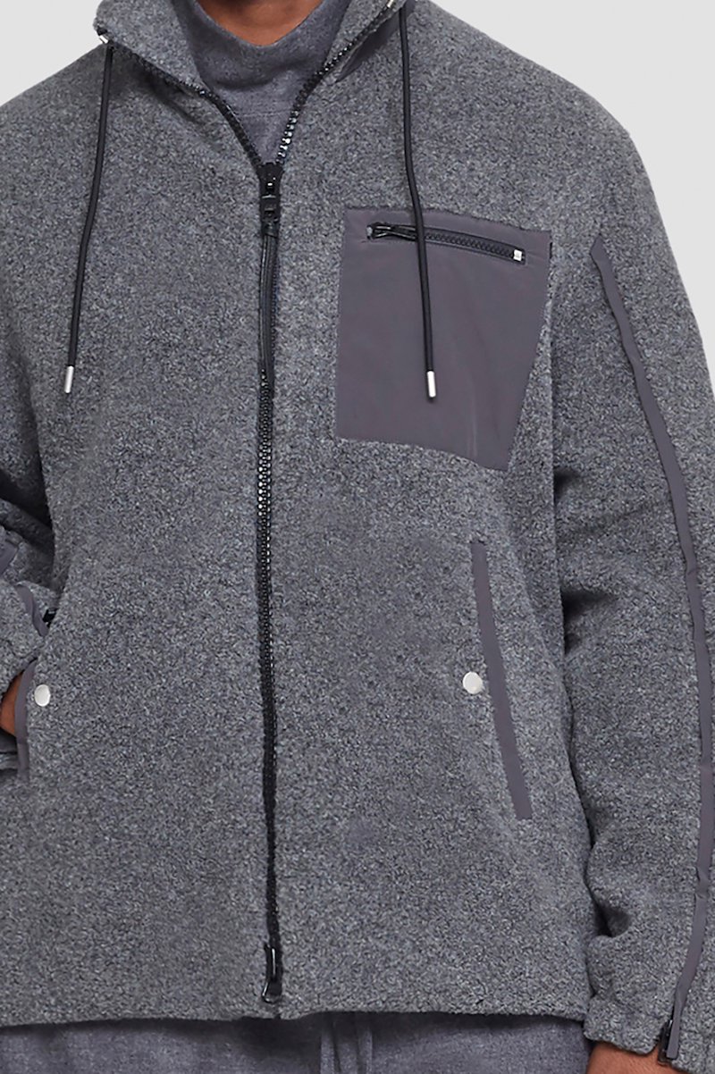 Reversible Fleece Jacket-grey #1 Reversible Fleece Jacket, null- 7