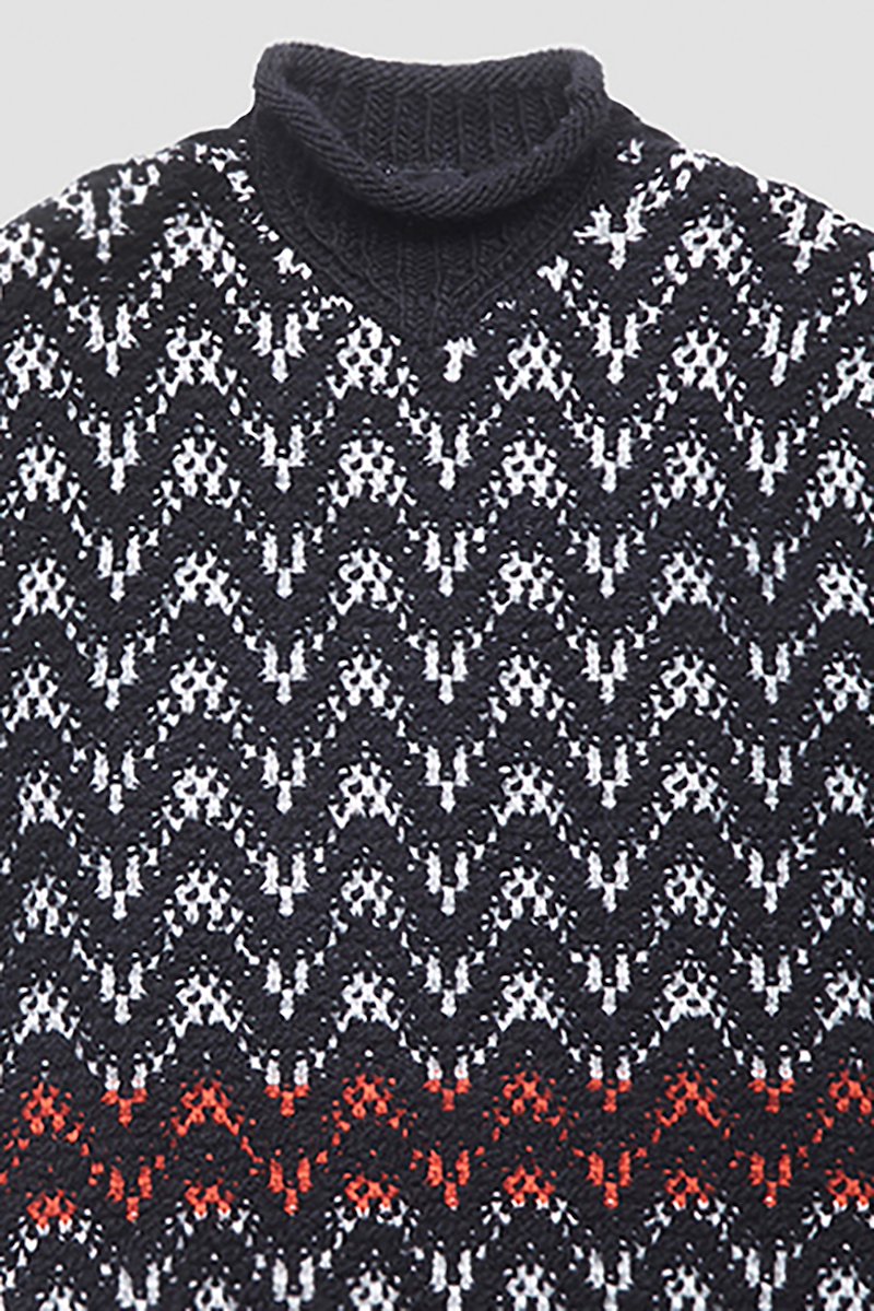 Chevron Jacquard Pullover-blue #0 Chevron Jacquard Pullover, null- 6