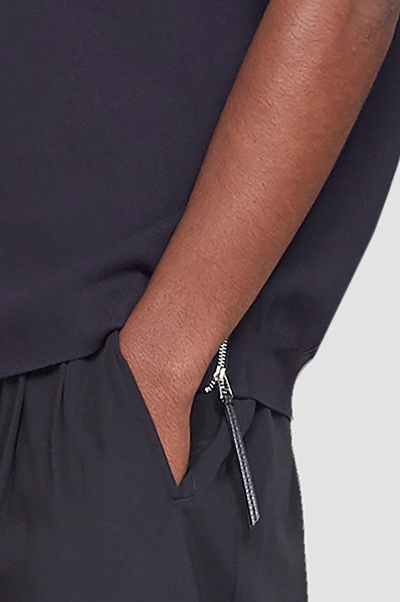 Sleeveless Pullover-blue #0 Sleeveless Pullover, crewneck sleeveless jumper from 3.1 PHILLIP LIM featuring midnight blue, wool blend, knitted construction, ribbed cuffs, crew neck, sleeveless and straight hem.- 4