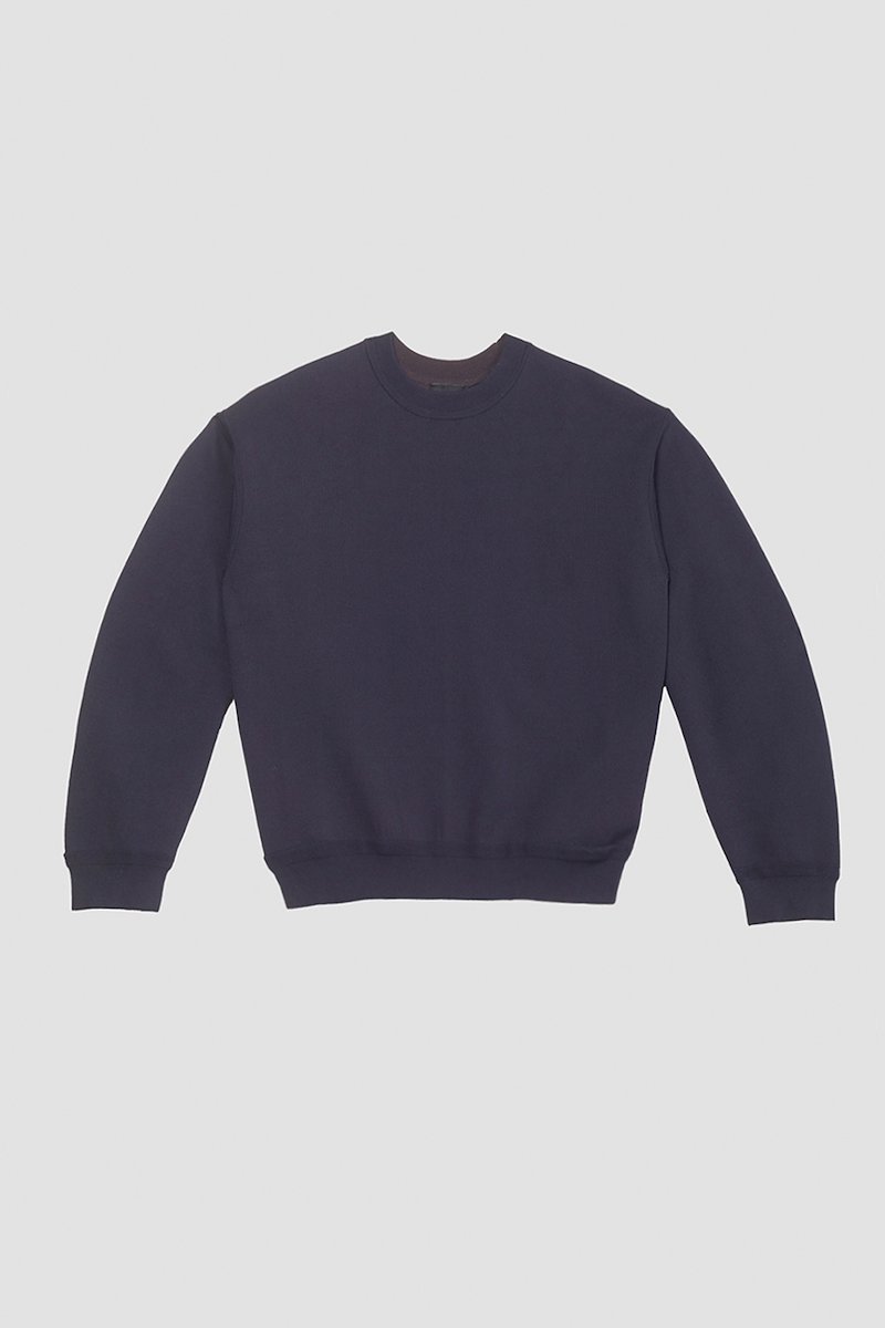 Crewneck Pullover-blue #0 Crewneck Pullover, crewneck zip-sleeve jumper from 3.1 PHILLIP LIM featuring midnight blue, stretch-wool, knitted construction, ribbed cuffs, long sleeves, decorative zip detailing and straight hem.- 4