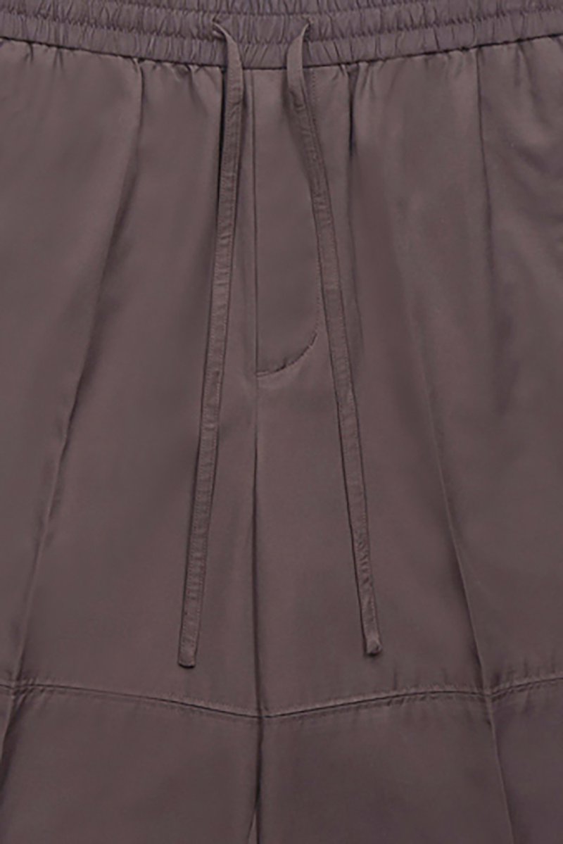 Drawstring Short-white #1 Drawstring Short, drawstring-fastening shorts from 3.1 PHILLIP LIM featuring brown, cotton blend, high waist, elasticated drawstring waistband, slip pockets to the sides, wide leg and above-knee length.- 7