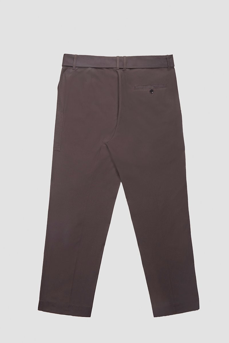 Straight Leg Trouser, straight-leg trousers from 3.1 PHILLIP LIM featuring brown, cotton blend, high waist, belted waist, slip pockets to the sides, rear welt pocket and wide leg.- 6
