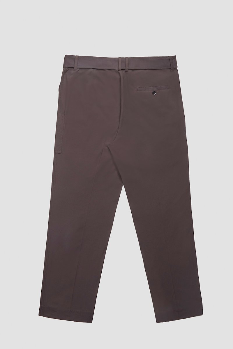 Straight Leg Trouser-brown #0 Straight Leg Trouser, straight-leg trousers from 3.1 PHILLIP LIM featuring brown, cotton blend, high waist, belted waist, slip pockets to the sides, rear welt pocket and wide leg.- 6